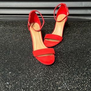 Sassy Red Ankle Strap Sandals